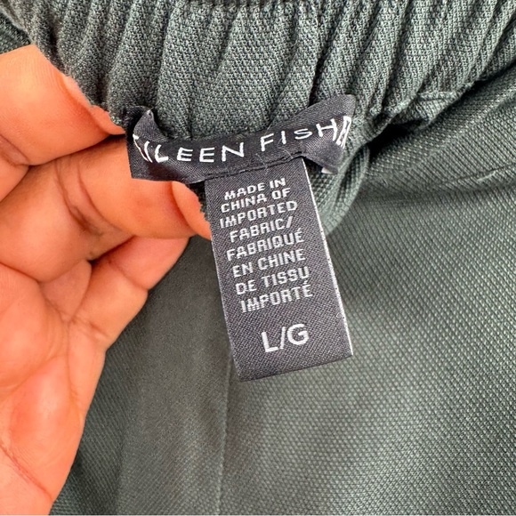 Eileen Fisher Green Dress Pants Relaxed Fit size L womens - Picture 4 of 10